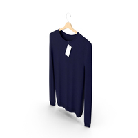Hanging Sweater Round Neck Blue PNG & PSD Images