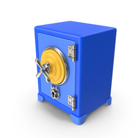 Blue Cartoon Safety Locker PNG & PSD Images
