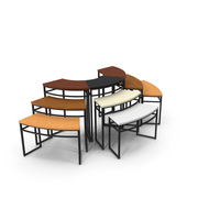 Display Round Table Set PNG & PSD Images