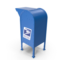 Blue Metal US Mailbox PNG & PSD Images