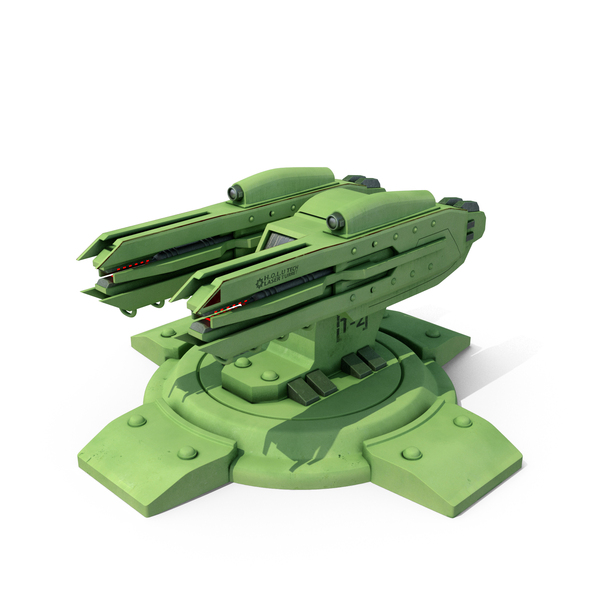 Green Laser Turret PNG & PSD Images