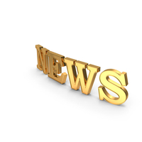 Gold News Text PNG & PSD Images