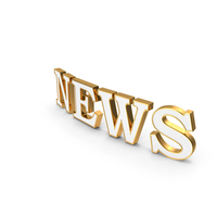White & Gold News Text PNG & PSD Images