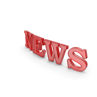 Red Glass News Text PNG & PSD Images