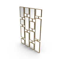 Forged Iron Rectangular Accent Mirror PNG & PSD Images