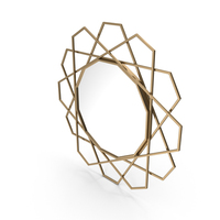 Gosdon Geometric Modern Beveled Accent Mirror PNG & PSD Images