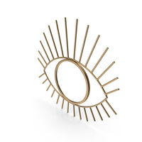Ivor Metal Eye Glam Accent Mirror PNG & PSD Images