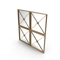 Jeffrey Large Framed Wall Mirror (Set of 4) PNG & PSD Images