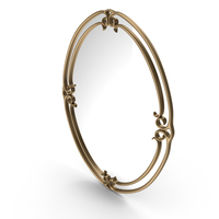 Neal Metal Traditional Beveled Accent Mirror PNG & PSD Images