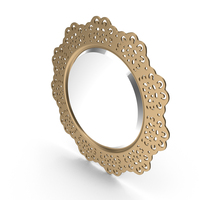 Metal Lace Accent Wall Mirror PNG & PSD Images