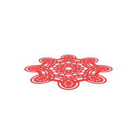 Disposable Lace Paper Placemat Red PNG & PSD Images