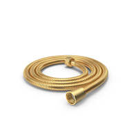 Golden Flexible Shower Hose PNG & PSD Images