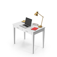 White Side Table Set PNG & PSD Images