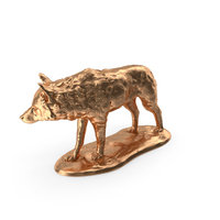 Copper Wolf Statue PNG & PSD Images