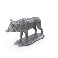 Lead Wolf Statue PNG & PSD Images