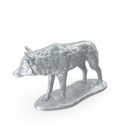 Pearl Wolf Statue PNG & PSD Images