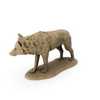 High Bone Wolf Statue PNG & PSD Images