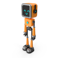Black & Orange Robot PNG & PSD Images