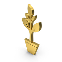 Gold Plant Symbol PNG & PSD Images
