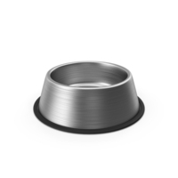 Brushed Metal Dog Bowl PNG & PSD Images