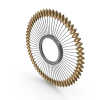 Zinc Gold Framed Mirror PNG & PSD Images