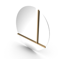 Decorative Round Mirror With Metal Inserts PNG & PSD Images