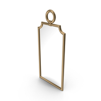 Designer Stylish Mirror In A Piedmont Gold Frame PNG & PSD Images