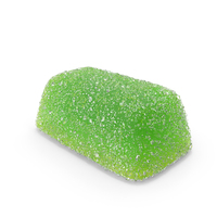 Green Rectangular Sugar Gumdrop PNG & PSD Images