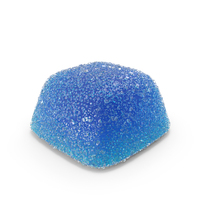 Square Sugar Gumdrop Blue PNG & PSD Images