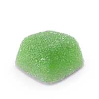 Green Square Sugar Gumdrop PNG & PSD Images