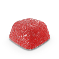 Square Sugar Gumdrop Red PNG & PSD Images
