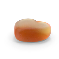 Heart Gumdrop Orange PNG & PSD Images