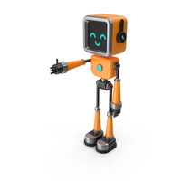 Black & Orange Robot PNG & PSD Images