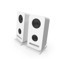 White Portable Speakers PNG & PSD Images
