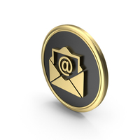 Open Email Symbol Coin PNG & PSD Images