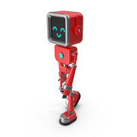 Red Robot Walks PNG & PSD Images