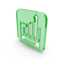 Glass Trend Up Icon PNG & PSD Images