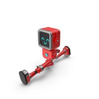 Red Robot Does A Split PNG & PSD Images