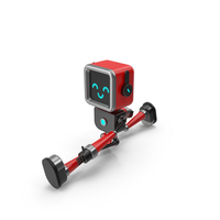 Black & Red Robot Does A Split PNG & PSD Images