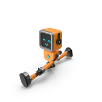 Black & Orange Robot Does A Split PNG & PSD Images