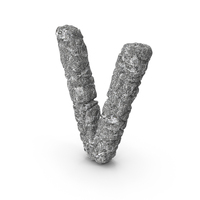 Stone Letter V PNG & PSD Images