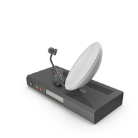 Satellite Receiver, Dish And Remote Control PNG & PSD Images