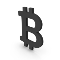 Black Bitcoin Symbol PNG & PSD Images