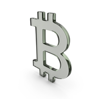 Glass Bitcoin Symbol PNG & PSD Images