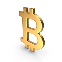 Gold Bitcoin Symbol PNG & PSD Images
