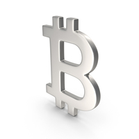 Silver Bitcoin Symbol PNG & PSD Images