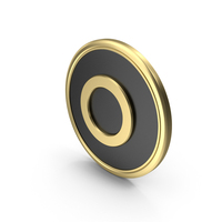 Gold & Black Circular Ring Symbol PNG & PSD Images