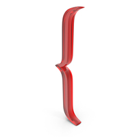 Red Glass Parenthesis Symbol PNG & PSD Images