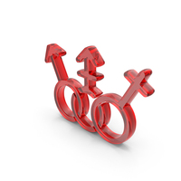 Red Glass Female Male Transgender People Equality Icon PNG & PSD Images