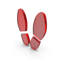 Red Glass Shoe Footprints Icon PNG & PSD Images